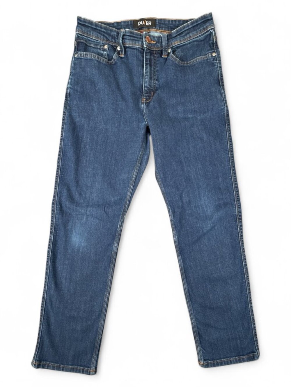 DU/ER Performance Denim Slim Straight Jeans 32x30 Medium Blue Stretch
